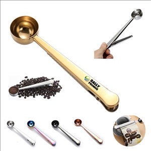 Creative 2 in 1 Coffee Measuring Spoon with Bag Clip